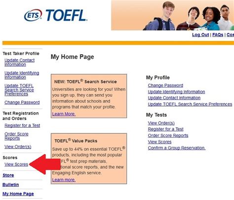 toefl log in.